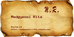 Medgyessi Rita névjegykártya